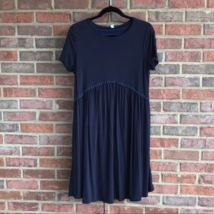 Pink Blush | crochet trim dress